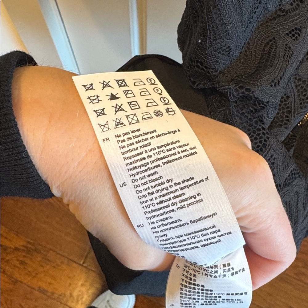 Sandro Black & White Lace Dress w Collar NWOT - Picture 11 of 11